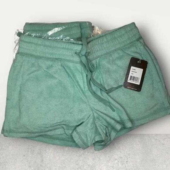 PJ Salvage Seafoam Green Terry Pajama Shorts with Pockets – Women’s XXS NEW 001 - Picture 2 of 7